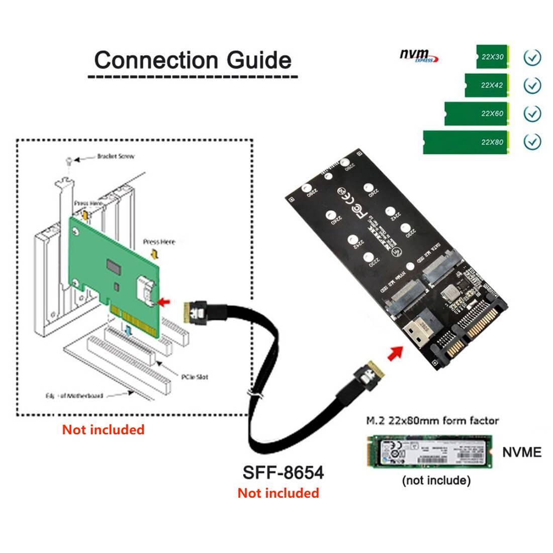 M.2 NGFF SSD AND NVMe M.2 SSD to SATA M.2 NGFF SSD AND NVMe M.2 SSD to SATA